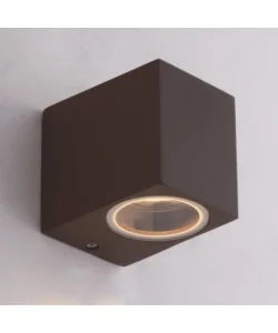 Applique "qubo" alluminio corten, 9,3x8x6,7 cm A Buon Prezzo